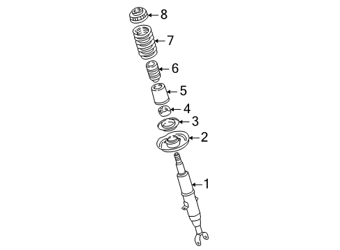 2001 Audi S8 Struts & Components - Front