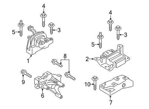 2015 Audi A3 Engine & Trans Mounting Diagram 3