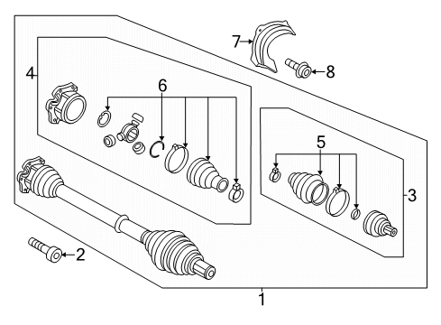 2022 Audi A5 Sportback Drive Axles - Front