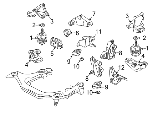 2004 Audi S4 Engine & Trans Mounting