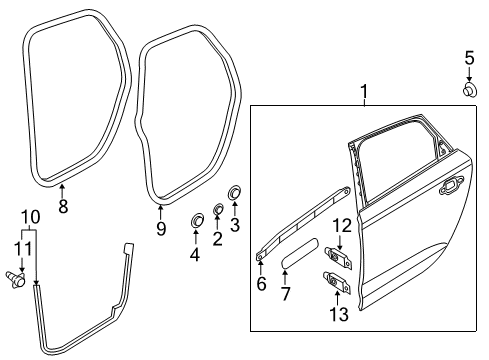 2014 Audi A6 Rear Door