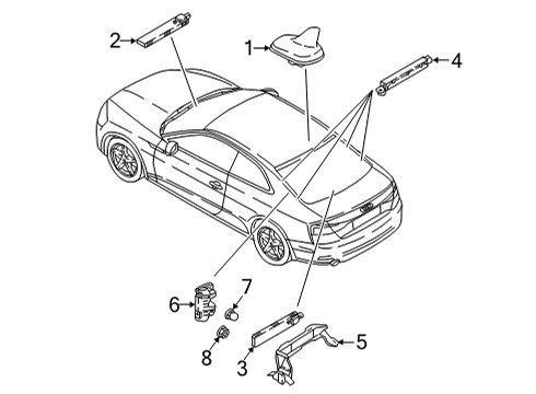 2022 Audi RS5 Antenna & Radio