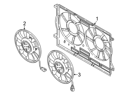 2021 Audi RS7 Sportback Cooling System, Radiator, Water Pump, Cooling Fan Diagram 1