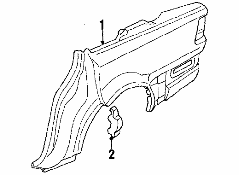 1992 Audi V8 Quattro Outer Components - Quarter Panel