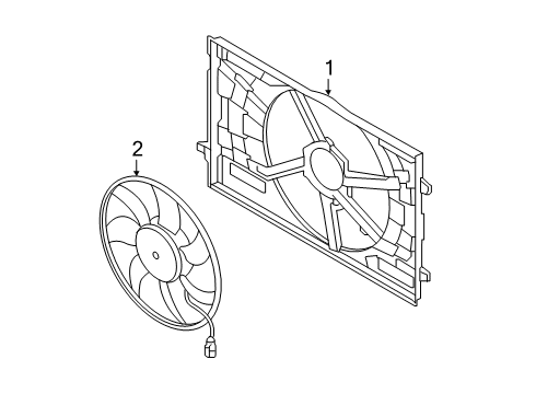 2022 Audi Q8 Cooling System, Radiator, Water Pump, Cooling Fan Diagram 1