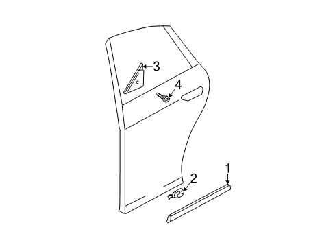 2005 Audi Allroad Quattro Exterior Trim - Rear Door