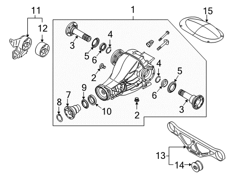 2008 Audi S8 Axle & Differential - Rear