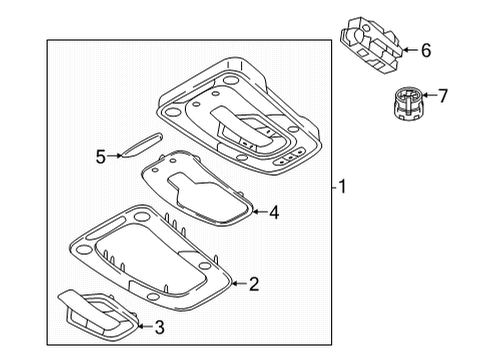 2023 Audi Q7 Overhead Console