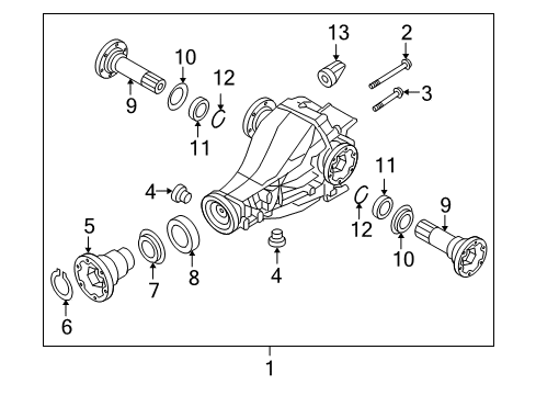 2010 Audi S5 Axle & Differential - Rear