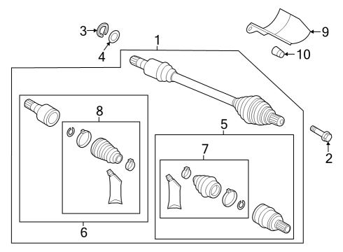 2023 Audi RS3 Drive Axles - Front