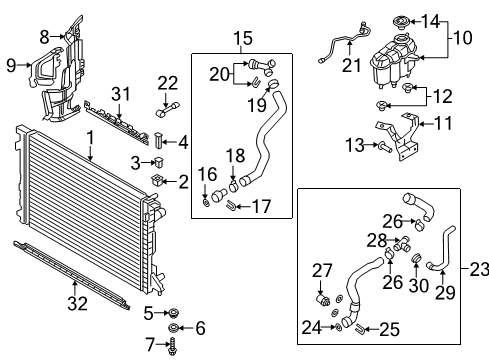 2017 Audi A4 Radiator & Components