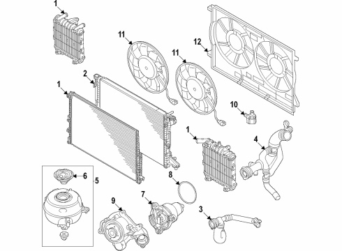 2022 Audi S7 Sportback Cooling System, Radiator, Water Pump, Cooling Fan