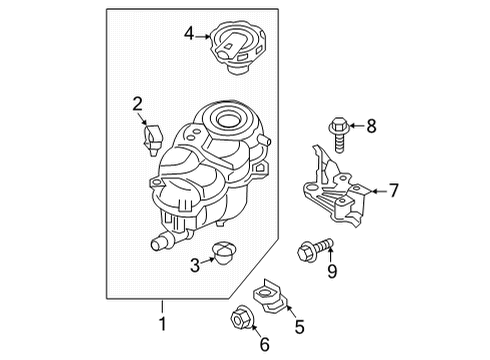 2020 Audi A8 Quattro Coolant Reservoir