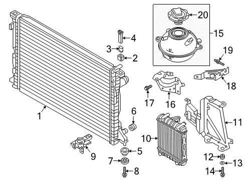 2019 Audi SQ5 Radiator & Components