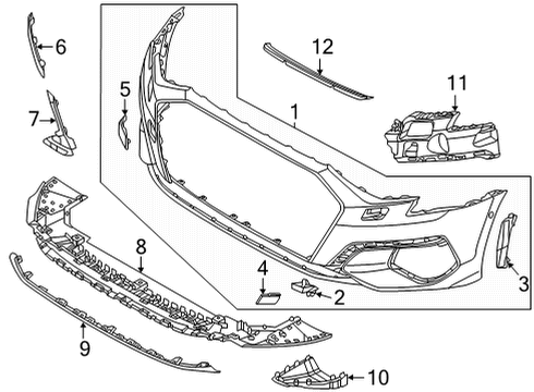 2024 Audi S3 Bumper & Components - Front