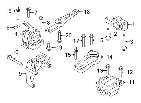 2017 Audi Q3 Quattro Engine & Trans Mounting