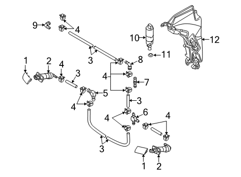 2010 Audi A6 Washer Components