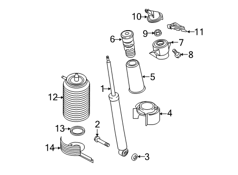 2014 Audi A6 Quattro Shocks & Components - Rear Diagram 2