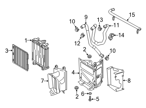 2017 Audi TT Quattro Radiator & Components Diagram 1