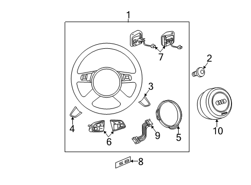 2014 Audi A7 Quattro Steering Column & Wheel, Steering Gear & Linkage Diagram 6