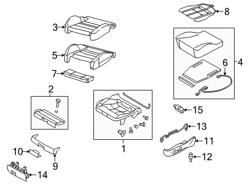 2015 Audi allroad Front Seat Components