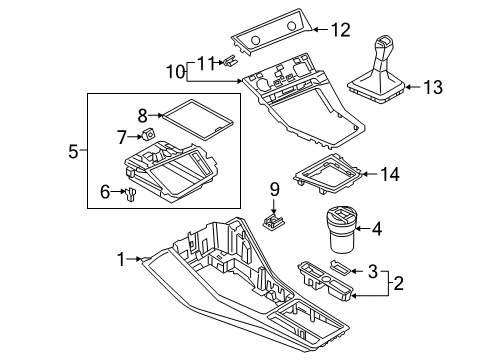 2022 Audi Q3 Center Console