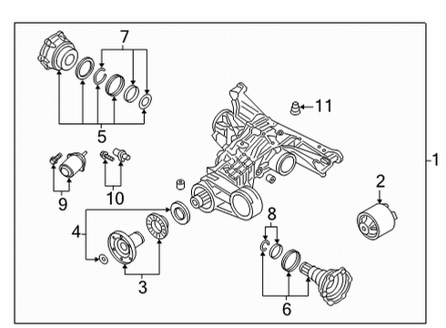 2022 Audi Q5 Axle & Differential - Rear