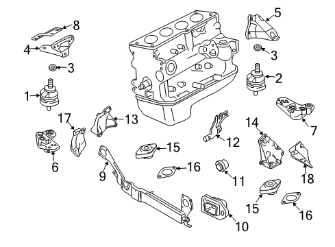 2006 Audi A4 Quattro Engine & Trans Mounting