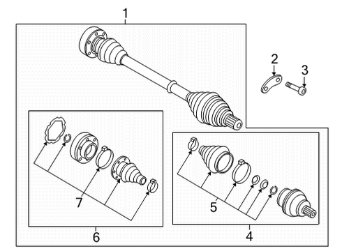 2024 Audi A3 Drive Axles - Rear