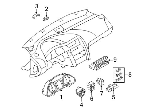 2009 Audi Q7 A/C & Heater Control Units