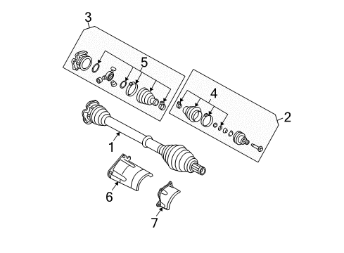 2004 Audi S4 Drive Axles - Front