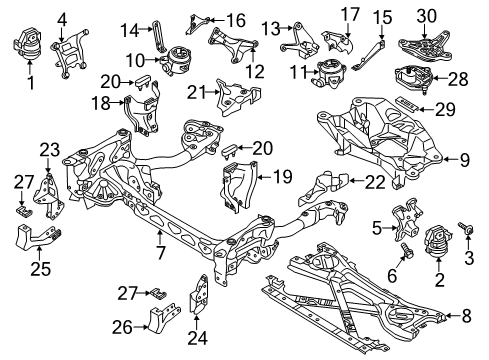 2015 Audi S8 Engine & Trans Mounting