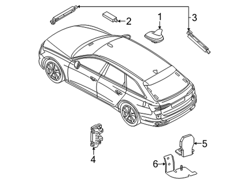 2021 Audi RS6 Avant Antenna & Radio