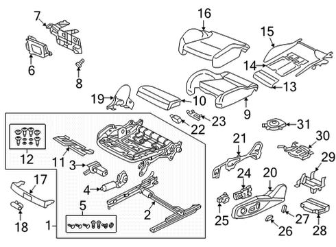 2021 Audi S4 Front Seat Components