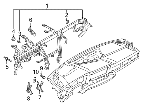 2020 Audi S5 Cluster & Switches, Instrument Panel Diagram 5