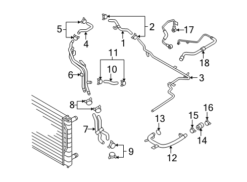 2009 Audi A3 Hoses, Lines & Pipes