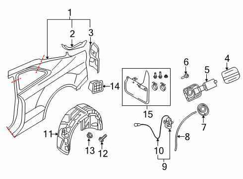 2010 Audi S5 Quarter Panel & Components, Exterior Trim