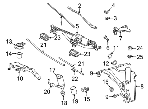 2011 Audi A5 Wiper & Washer Components