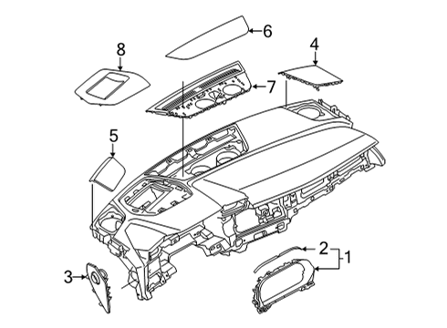 2024 Audi A3 Instrument Panel Diagram 2