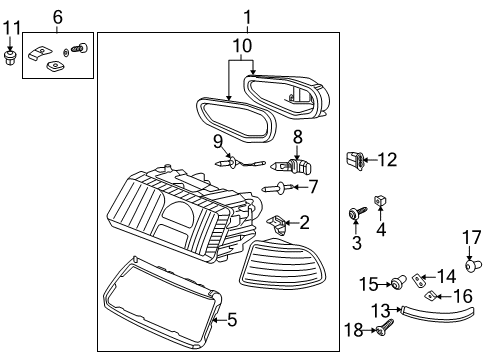 2001 Audi S8 Headlamps, Headlamp Washers/Wipers