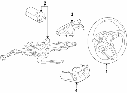 2023 Audi Q3 Steering Column & Wheel, Steering Gear & Linkage Diagram 1