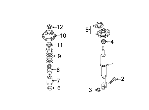 2006 Audi A4 Quattro Struts & Components - Front