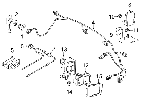 2023 Audi A7 Sportback Electrical Components - Rear Bumper