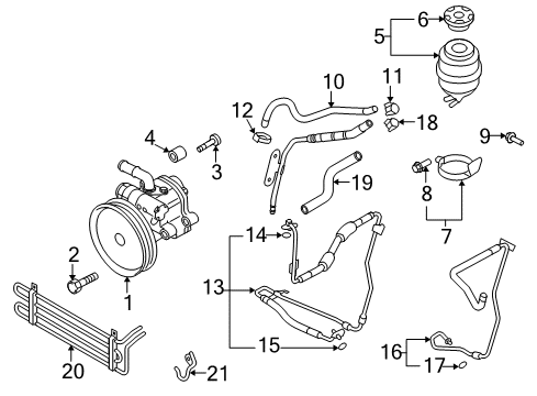 2011 Audi A5 Quattro P/S Pump & Hoses, Steering Gear & Linkage Diagram 3