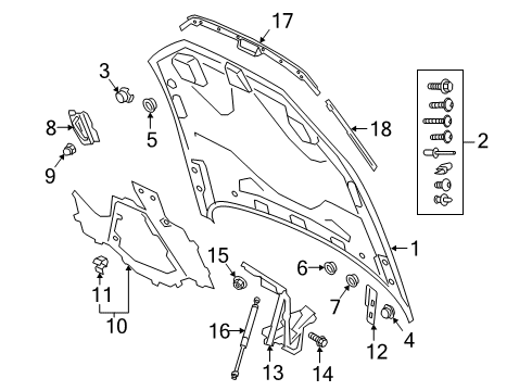 2020 Audi A8 Quattro Hood & Components