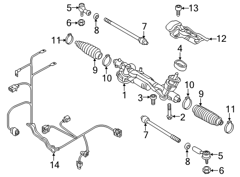 2017 Audi TT Quattro Steering Column & Wheel, Steering Gear & Linkage