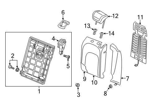 2022 Audi S6 Rear Seat Components