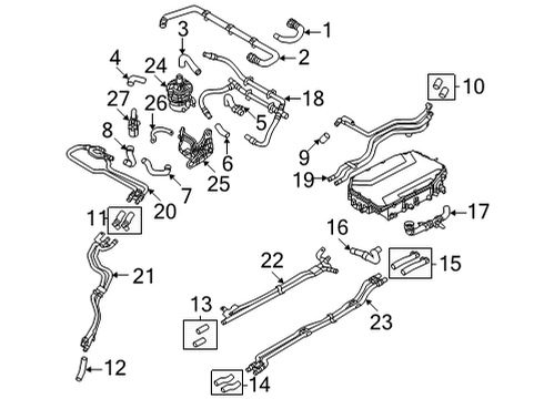 2021 Audi A7 Sportback Hoses & Lines, Cooling Diagram 3