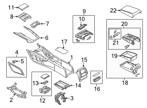 2015 Audi A6 Quattro Console Diagram 1