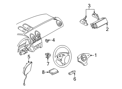 2006 Audi TT Air Bag Components